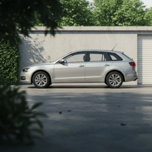 A single clean car parked in a quiet area under soft daylight, representing comprehensive vehicle protection.